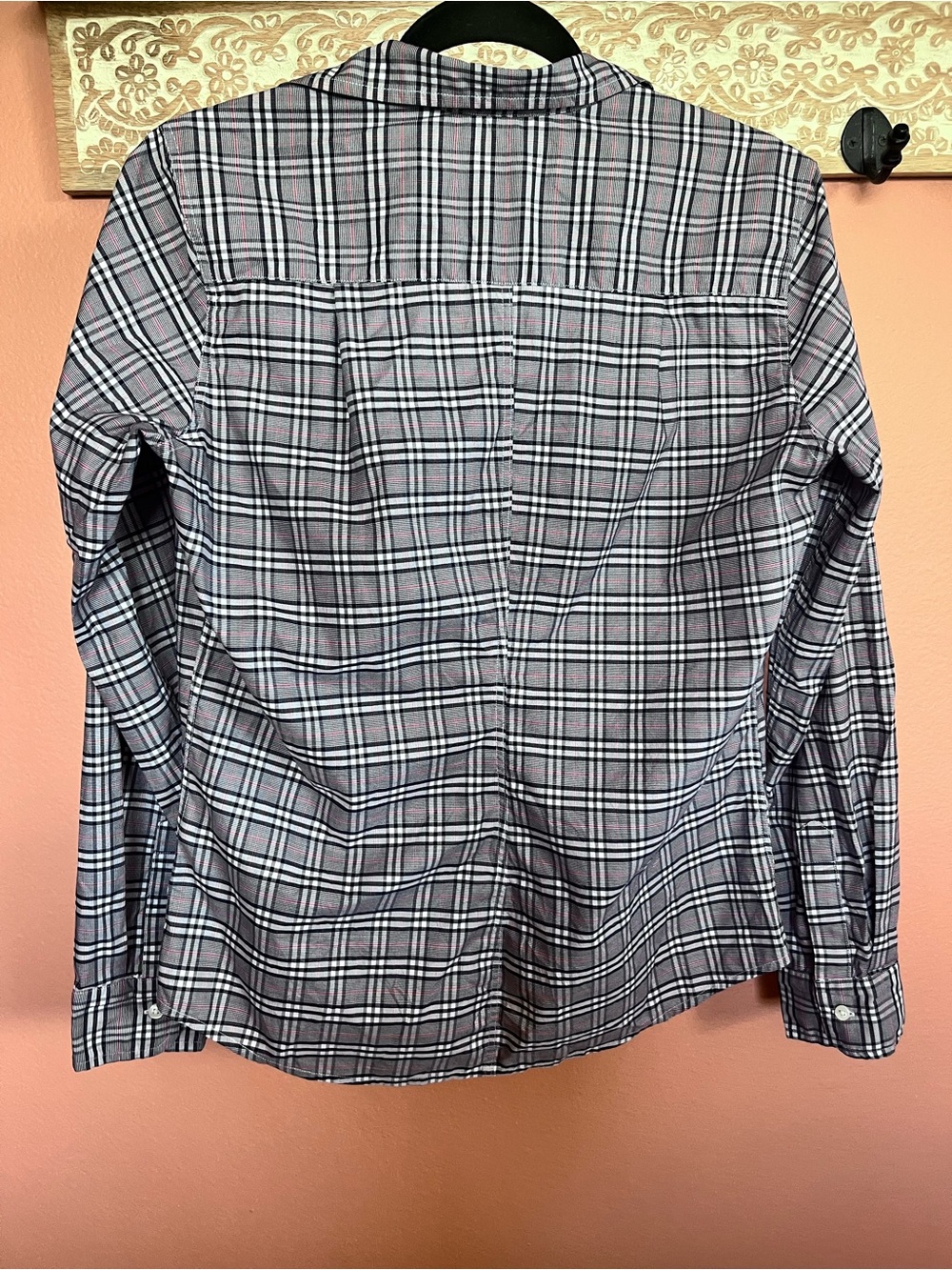 Frank & Eileen “Barry” Purple Plaid 100% Cotton Button-Up Shirt - Picture 5 of 8